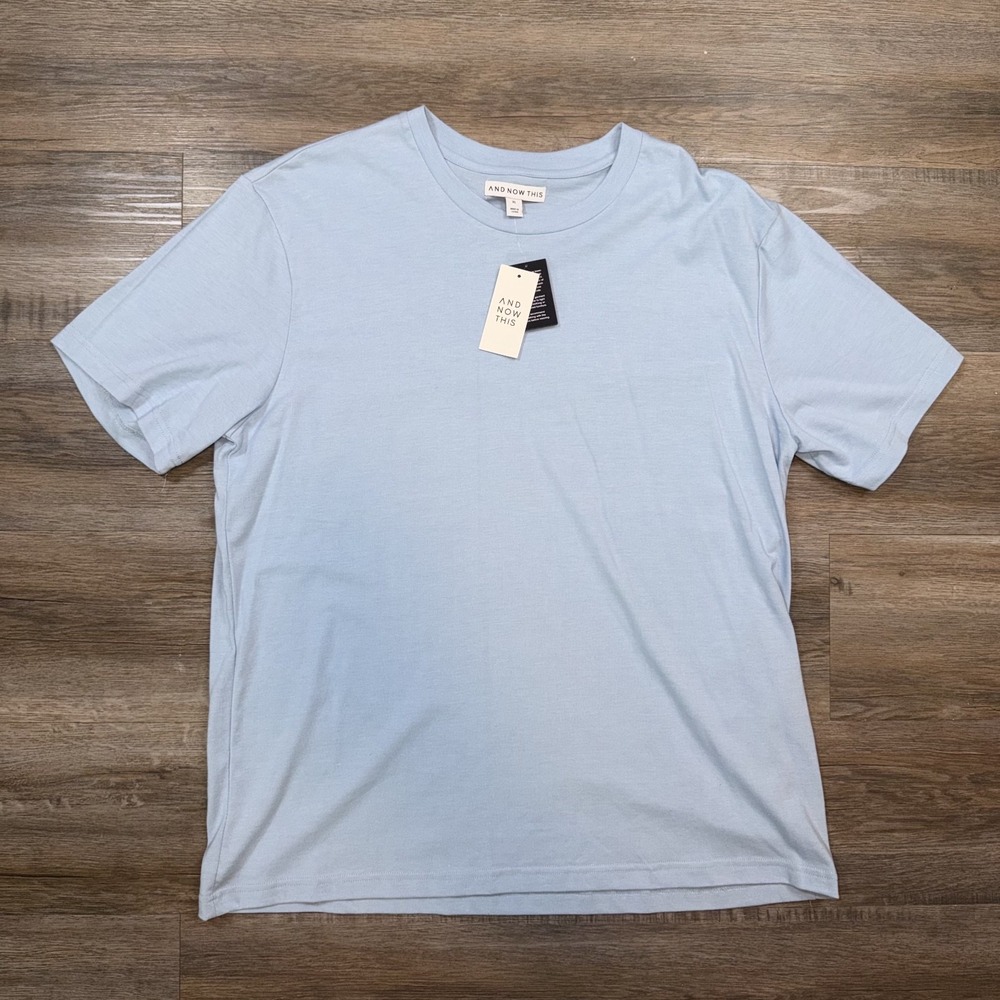 And Now This Shirt Mens Extra Large Light Blue Casual NWT